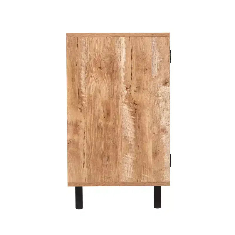 Meuble de bar et buffet classique Flash Furniture Elmont avec meuble à une porte de style Shaker avec rangement pour verres suspendu et étagères ouvertes pour bouteilles