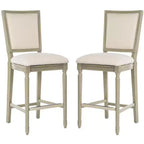 Tabouret de bar rectangulaire Buchanan (lot de 2) - FOX6246 - Safavieh Couture