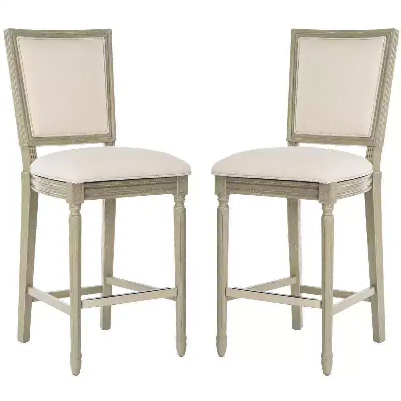 Tabouret de bar rectangulaire Buchanan (lot de 2) - FOX6246 - Safavieh Couture