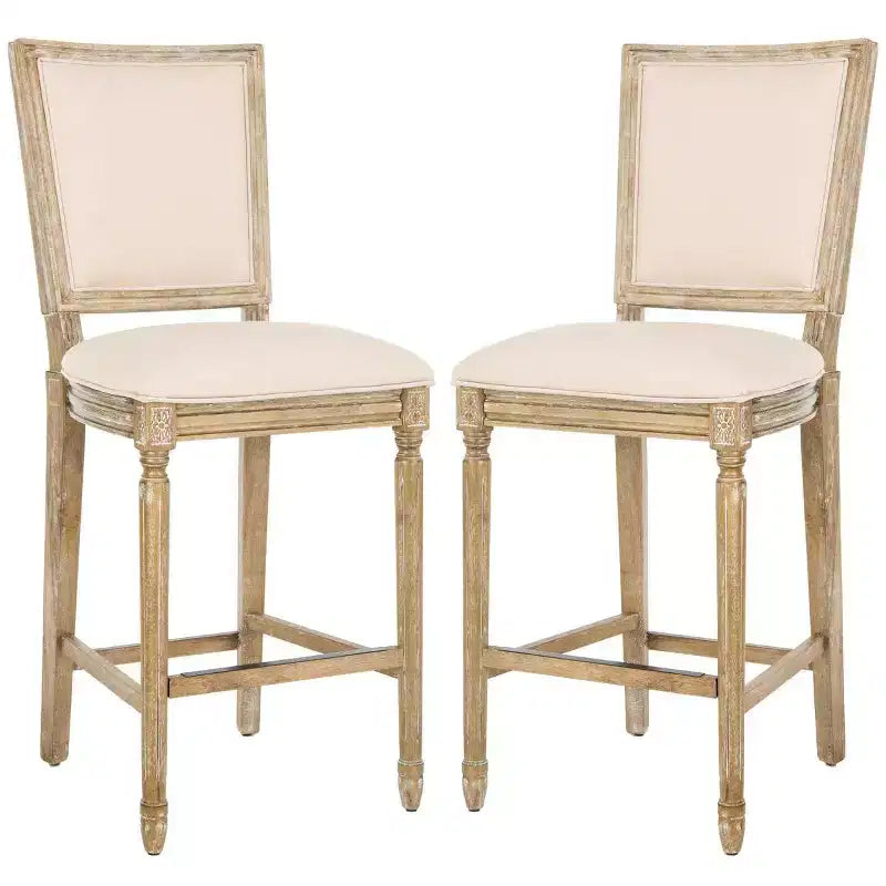 Tabouret de bar rectangulaire Buchanan (lot de 2) - FOX6246 - Safavieh Couture