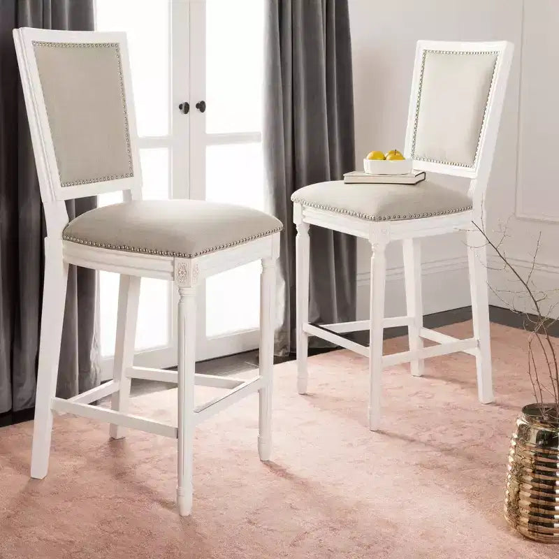 Tabouret de bar rectangulaire Buchanan (lot de 2) - FOX6246 - Safavieh Couture