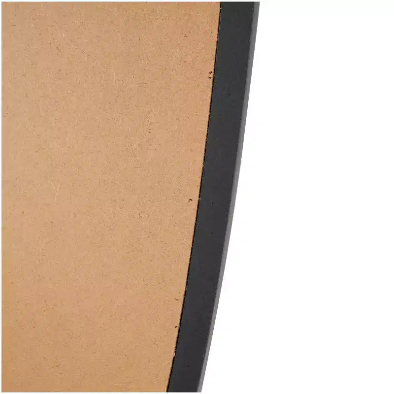 Miroir Mural Ovale Abstrait en Bois Noir - Olivia & May