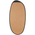 Miroir Mural Ovale Abstrait en Bois Noir - Olivia & May