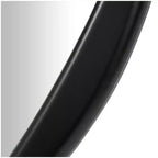Miroir Mural Ovale Abstrait en Bois Noir - Olivia & May