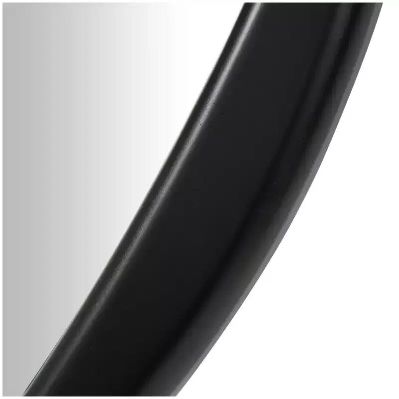Miroir Mural Ovale Abstrait en Bois Noir - Olivia & May