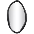 Wooden Abstract Oval Wall Mirror Black - Olivia & May