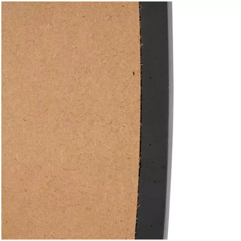 Miroir Mural Ovale Abstrait en Bois Noir - Olivia & May