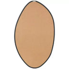 Miroir Mural Ovale Abstrait en Bois Noir - Olivia & May