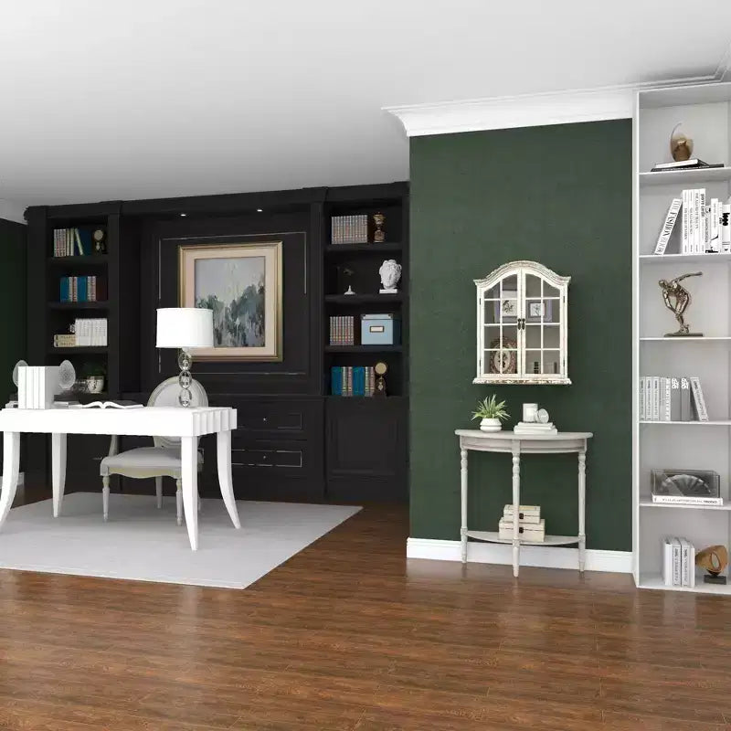 Étagère murale traditionnelle en bois 28x22 avec portes à volets arquées - Olivia & May