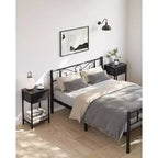 Table de chevet avec tiroir en tissu de 61 cm de hauteur et étagère de rangement pour chambre à coucher