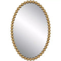 Uttermost Serna Gold Leaf 20 x 30 Beaded Oval Wall Mirror