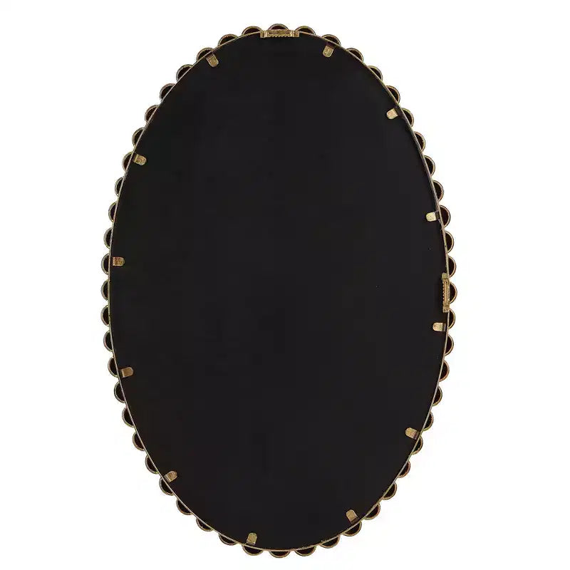 Miroir mural ovale Uttermost Serna Or ancien 20 x 30 à perles