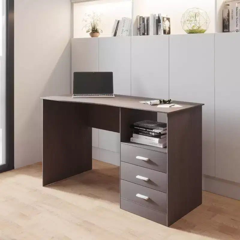 Bureau d'ordinateur classique avec plusieurs tiroirs - Techni Mobili