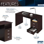 Bureau d'ordinateur classique avec plusieurs tiroirs - Techni Mobili