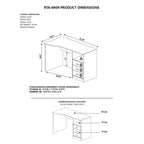 Bureau d'ordinateur classique avec plusieurs tiroirs - Techni Mobili
