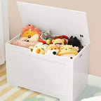 Banc de rangement style ferme de 75,9 cm de large avec 2 charnières de sécurité, banc à chaussures d'entrée pour l'organisation de la maison
