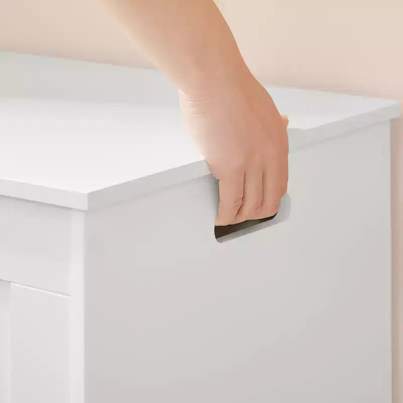 Banc de rangement style ferme de 75,9 cm de large avec 2 charnières de sécurité, banc à chaussures d'entrée pour l'organisation de la maison
