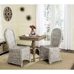 Chaise de salle à manger en osier Idola 19 H (Lot de 2) - SEA7004 - Blanc délavé - Safavieh