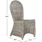 Chaise de salle à manger en osier Idola 19 H (Lot de 2) - SEA7004 - Blanc délavé - Safavieh