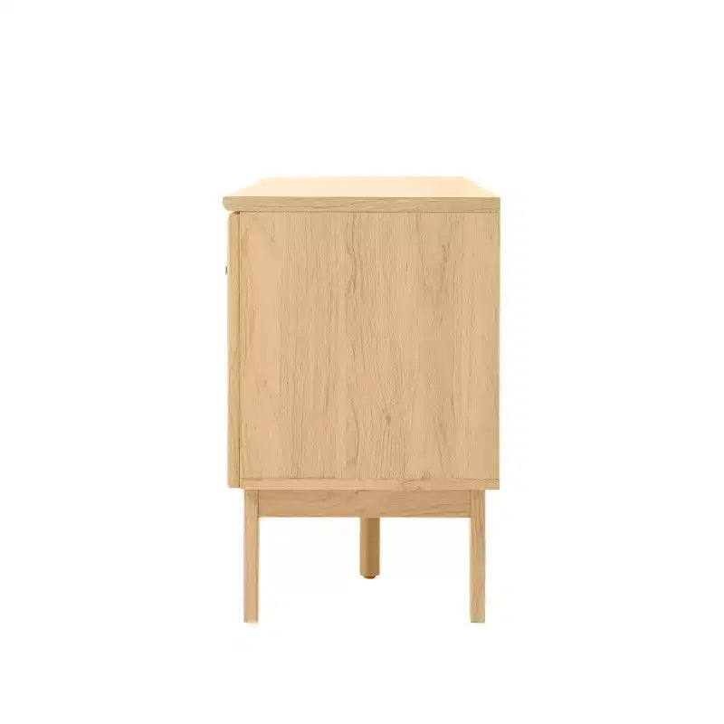 JONATHAN Y TVS1002A Meuble TV Finley de style Ferme de 149,86 cm avec tiroir et portes de rangement, convient aux téléviseurs jusqu'à 165,1 cm, avec gestion des câbles