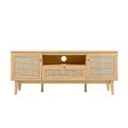 JONATHAN Y TVS1002A Meuble TV Finley de style Ferme de 149,86 cm avec tiroir et portes de rangement, convient aux téléviseurs jusqu'à 165,1 cm, avec gestion des câbles