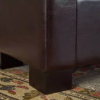 Banc ottoman de rangement en cuir Guernsey - Christopher Knight Home