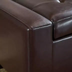 Banc ottoman de rangement en cuir Guernsey - Christopher Knight Home