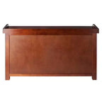 Banc de rangement Verona avec 3 paniers en tissu pliable coloré - Noyer - Winsome