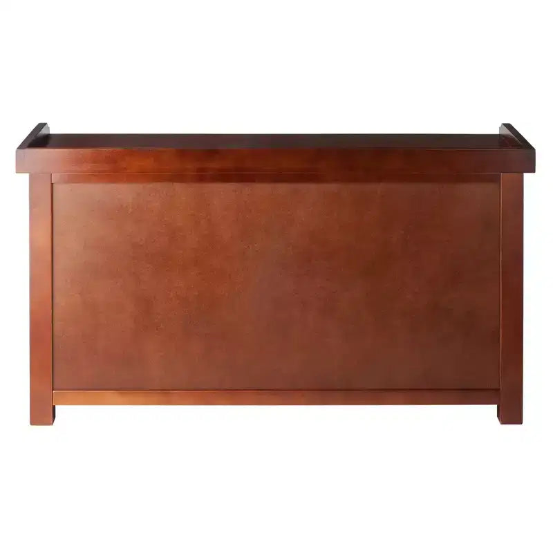 Banc de rangement Verona avec 3 paniers en tissu pliable coloré - Noyer - Winsome