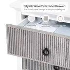 Commode Whizmax pour chambre avec 5 tiroirs, commode large, longue commode en bois pour chambre, salon, couloir, chambre d'enfant