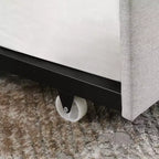 Lit de repos double/grand avec lit gigogne, canapé-lit capitonné avec boutons et accoudoirs ondulés - ModernLuxe