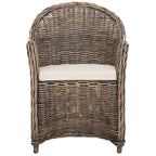 SAFAVIEH Sinja Fauteuil club en rotin jaune - 24 x 26 x 35 - 24x26x35H