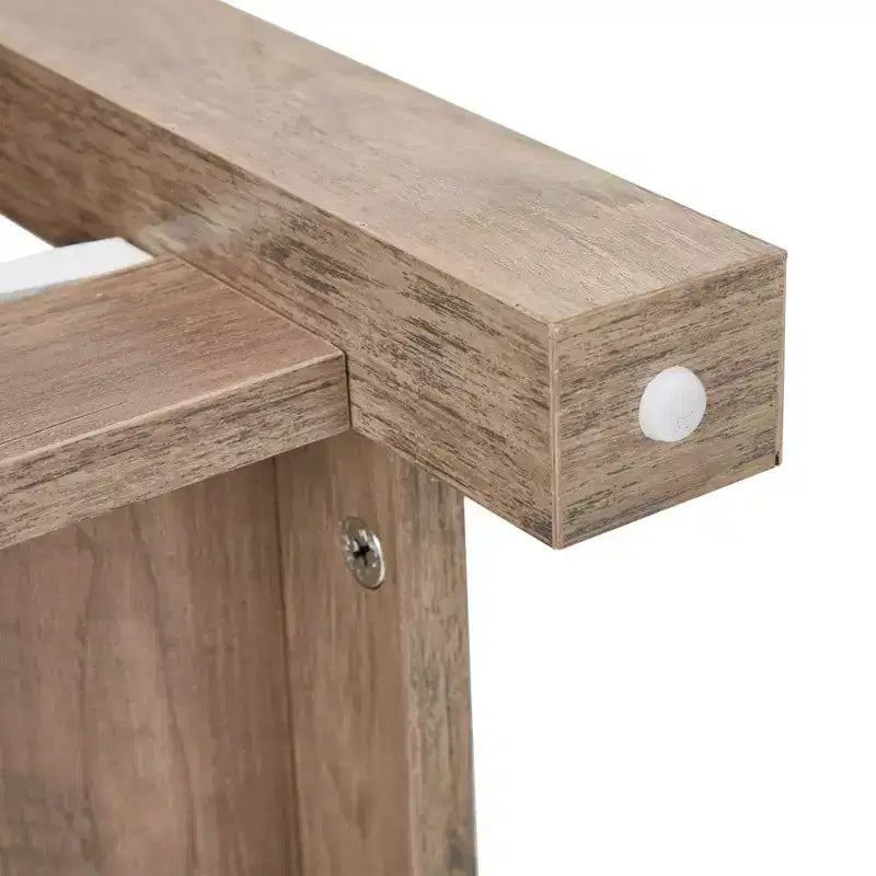 JOMEED Table basse carrée de 80 cm avec étagère de rangement inférieure, meubles de salon/bureau style ferme moderne, beige