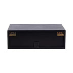 Table d'appoint flottante en rotin Kate and Laurel Ori, 18x13x6, Noir
