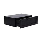 Table d'appoint flottante en rotin Kate and Laurel Ori, 18x13x6, Noir