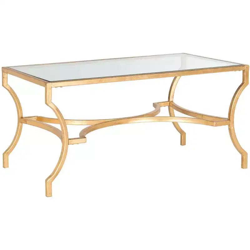 Table Basse Alphonse – Doré/Verre – Safavieh