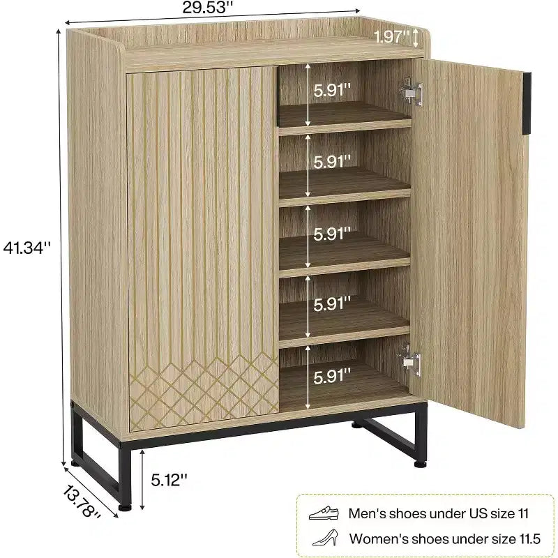Meuble à Chaussures Lantine à 5 Niveaux