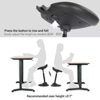 SONGMICS Chaise de bureau debout, tabouret debout ergonomique réglable, chaise d'équilibre pivotante, coussin inférieur antidérapant