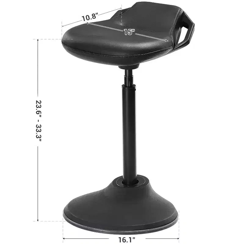 SONGMICS Chaise de bureau debout, tabouret debout ergonomique réglable, chaise d'équilibre pivotante, coussin inférieur antidérapant