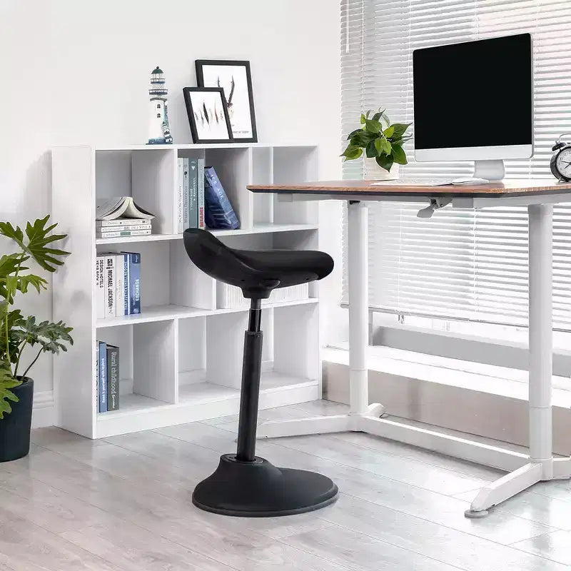 SONGMICS Chaise de bureau debout, tabouret debout ergonomique réglable, chaise d'équilibre pivotante, coussin inférieur antidérapant