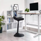 SONGMICS Chaise de bureau debout, tabouret debout ergonomique réglable, chaise d'équilibre pivotante, coussin inférieur antidérapant