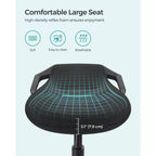 SONGMICS Chaise de bureau debout, tabouret debout ergonomique réglable, chaise d'équilibre pivotante, coussin inférieur antidérapant