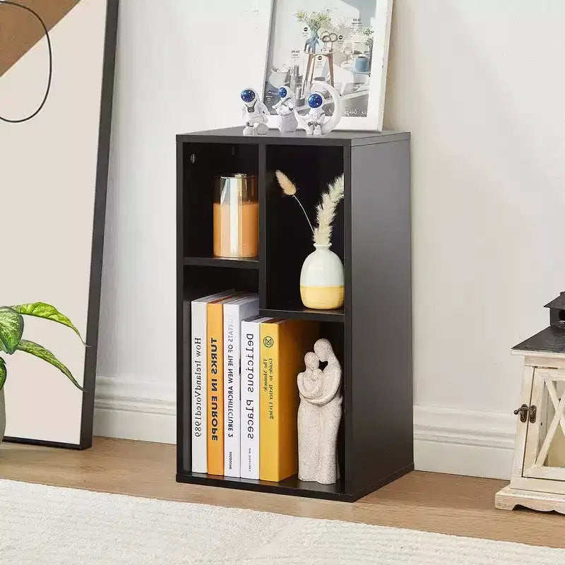 Étagère à 3 niveaux VECELO, bibliothèque en bois et étagères à livres