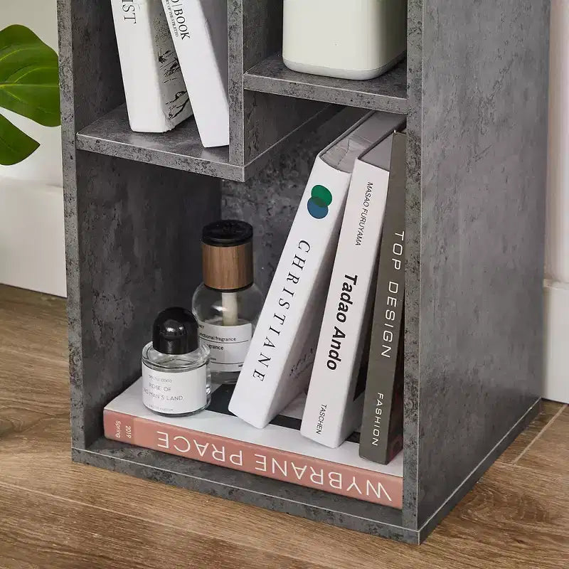 Étagère à 3 niveaux VECELO, bibliothèque en bois et étagères à livres