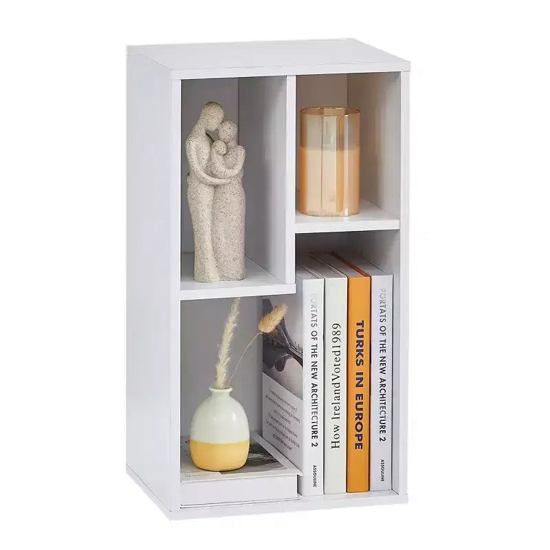 Étagère à 3 niveaux VECELO, bibliothèque en bois et étagères à livres