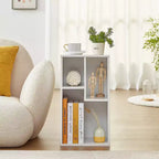 Étagère à 3 niveaux VECELO, bibliothèque en bois et étagères à livres