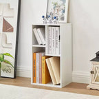 Étagère à 3 niveaux VECELO, bibliothèque en bois et étagères à livres