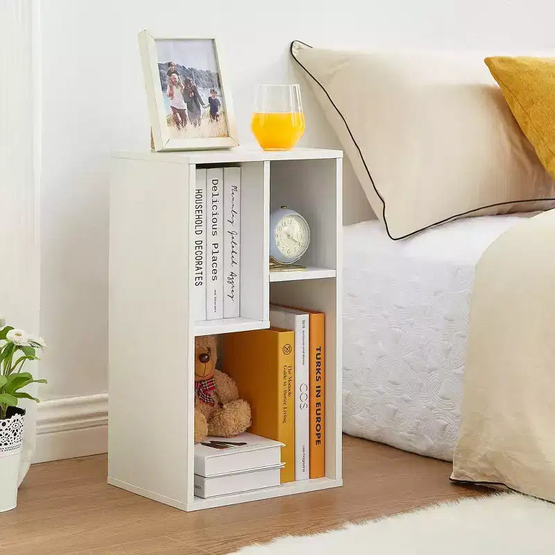 Étagère à 3 niveaux VECELO, bibliothèque en bois et étagères à livres