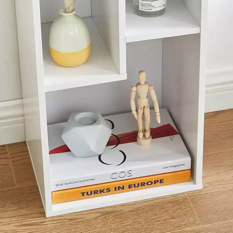 Étagère à 3 niveaux VECELO, bibliothèque en bois et étagères à livres