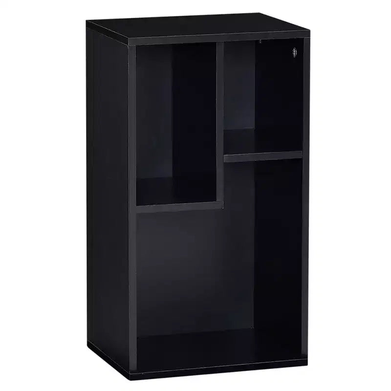 Étagère à 3 niveaux VECELO, bibliothèque en bois et étagères à livres